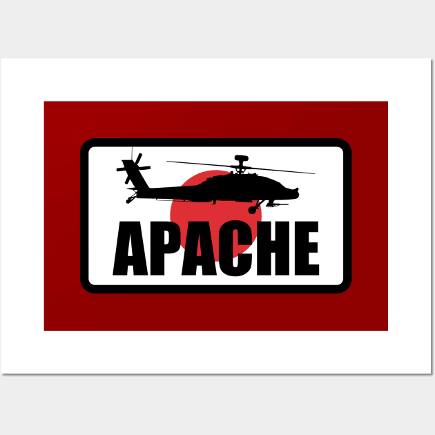 Japan AH-64 Apache Patch Wall Art by Tailgunnerstudios